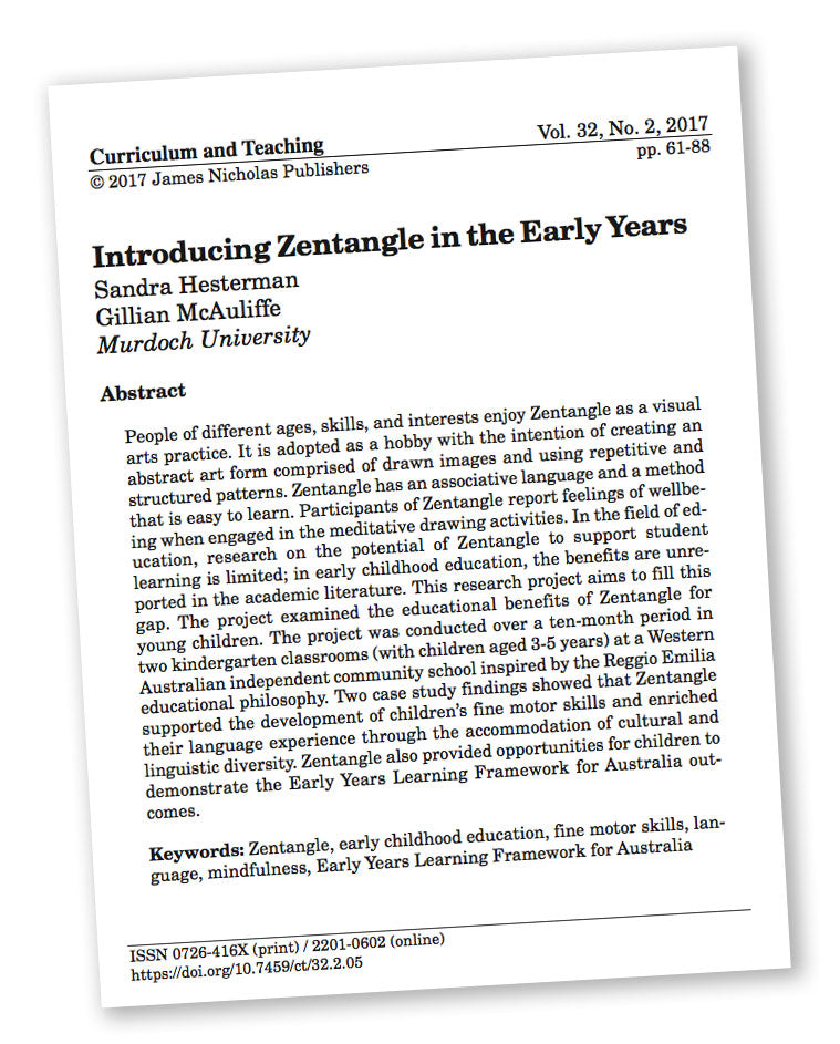 Zentangle Starter Kit for ECE Teachers by Childspace