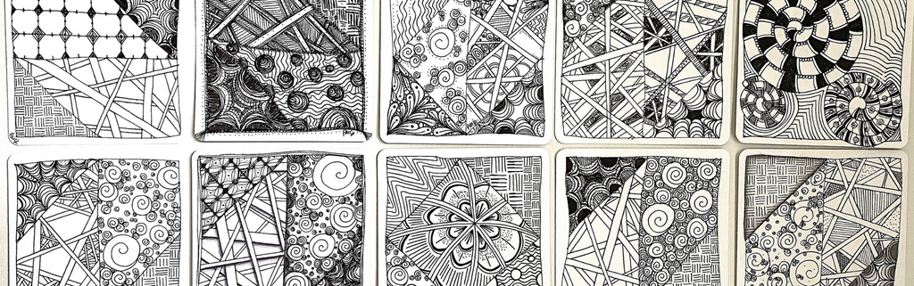 How to Zendoodle a Tile - Step By Step Zentangle Tutorial 
