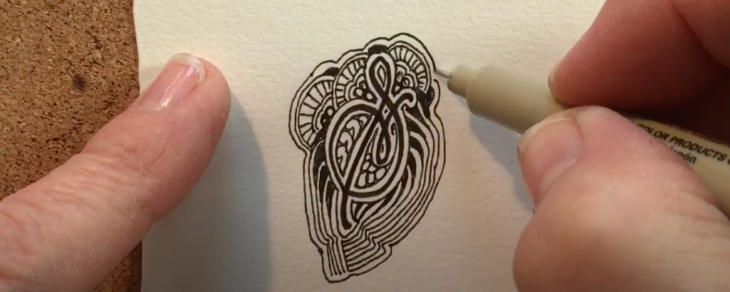 Kitchen Table Tangles: Embedded Letters