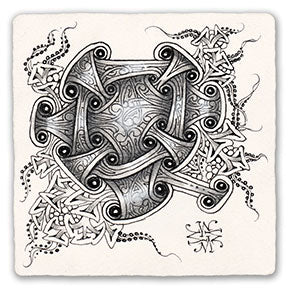 Step by step tutorial on how to draw Zentangle artwork