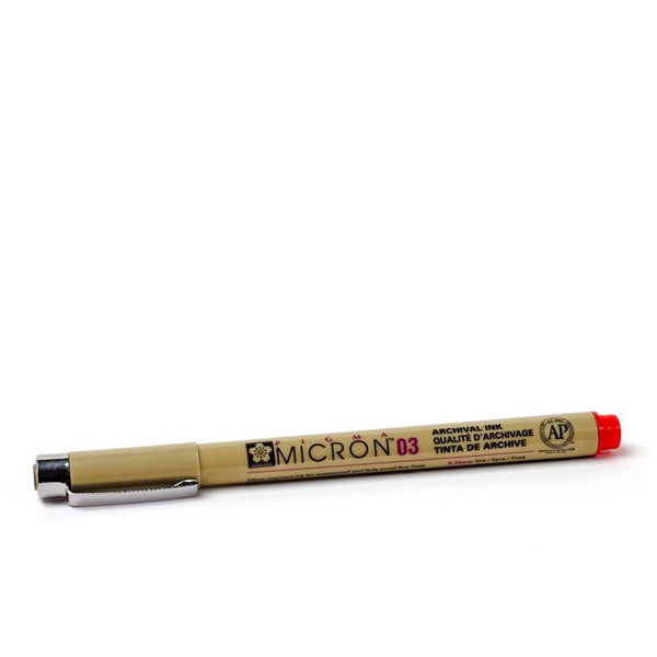 Sakura Pigma Micron® 03 Red Pen (.35mm) - Retail / Single